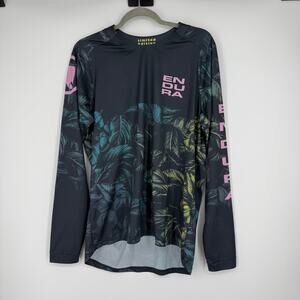 ENDURA Limited Edition Cycling Jersey SZ L Tropical Print EUC Long Sleeve